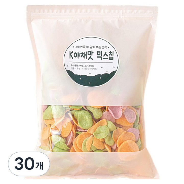 K야채맛 믹스칩 뻥튀기, 300g, 30개