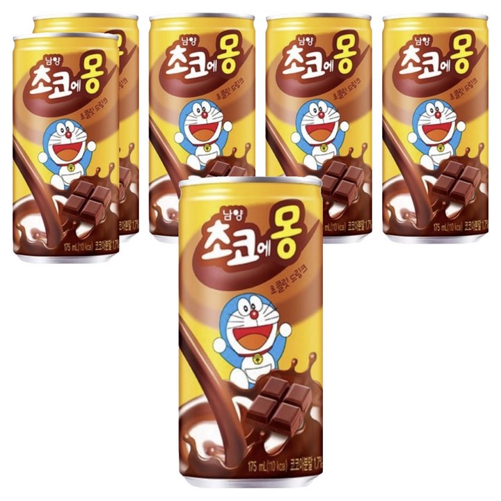 초코에몽 초코우유, 175ml, 6개