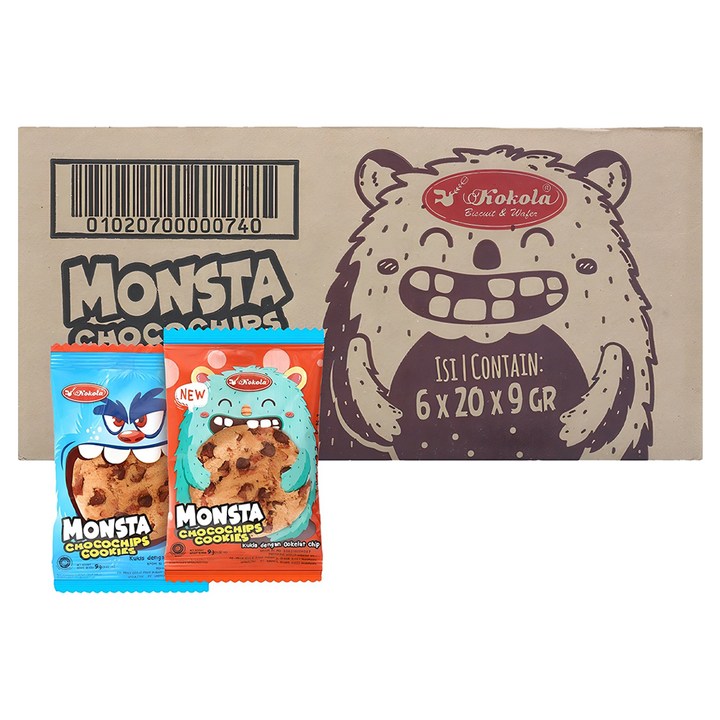 코코라 몬스타 초코칩쿠키, 9g, 120개