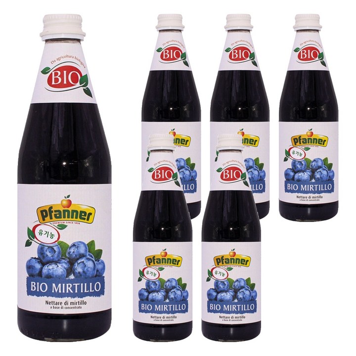 파너 유기농 블루베리 음료, 500ml, 6개