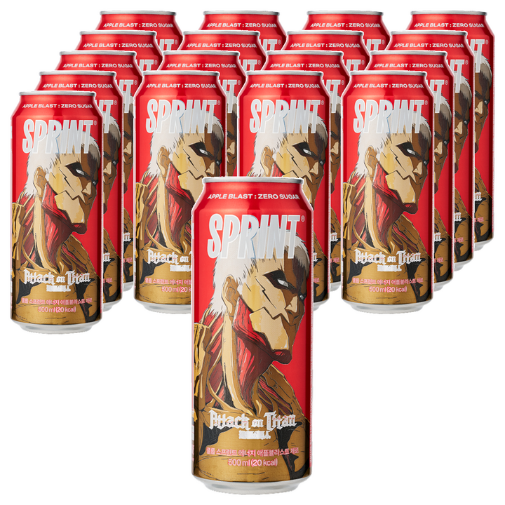 클룹 스프린트 진격의거인 에너지드링크 애플블라스트 제로, 18개, 500ml
