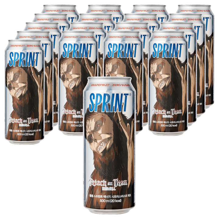 클룹 스프린트 진격의거인 에너지드링크 시트러스버스트 제로, 18개, 500ml