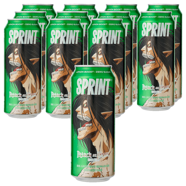 클룹 스프린트 진격의거인 에너지드링크 레몬부스트 제로, 12개, 500ml