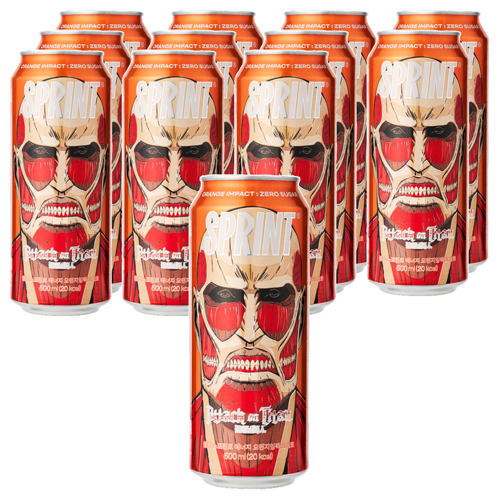 클룹 스프린트 진격의거인 에너지드링크 오렌지임팩트 제로, 12개, 500ml