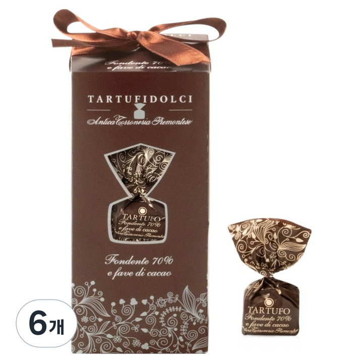안티카토로네리아 다크 초콜릿 70%& 코코아닙스 트러플 초콜릿, 160g, 6개