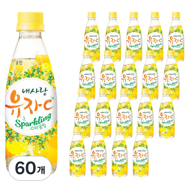 내사랑유자씨 스파클링, 60개, 350ml