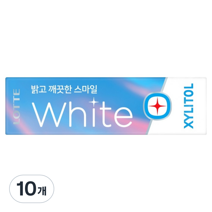 롯데자일리톨 자일리톨 화이트 껌, 24g, 10개