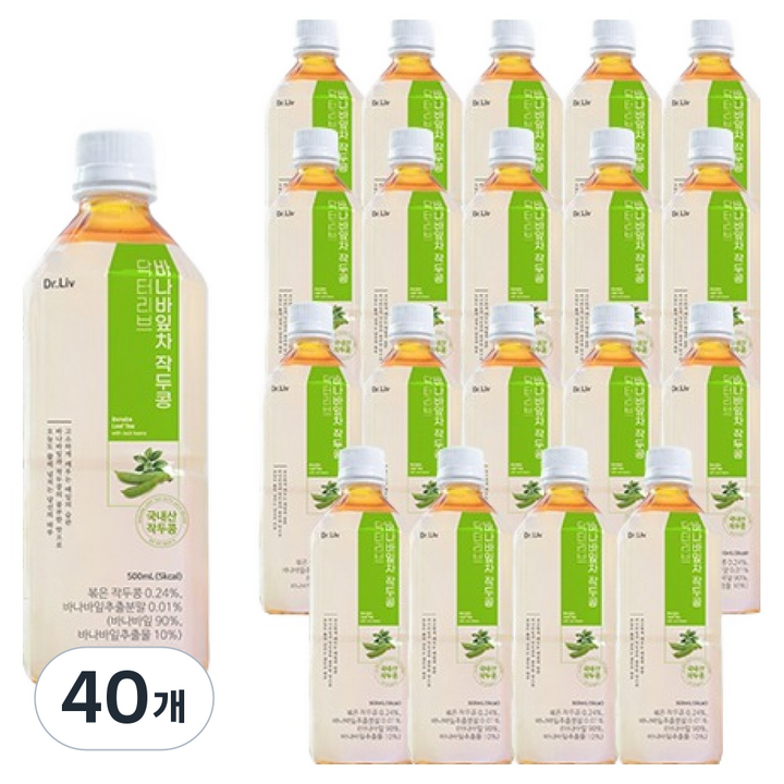 닥터리브 바나바잎차 작두콩, 40개, 500ml