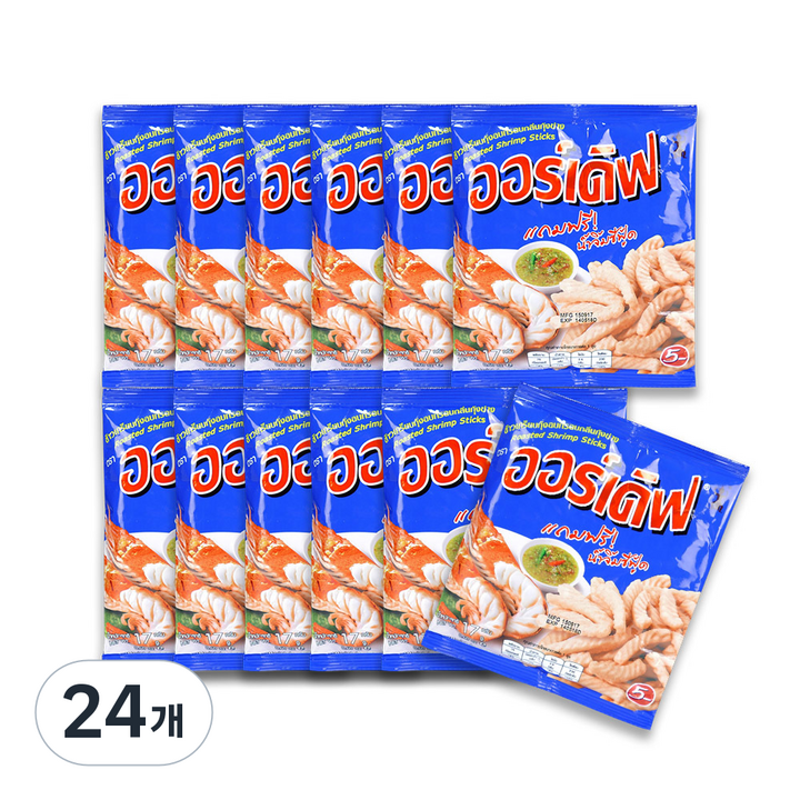 오더브 새우스틱 새우시즈닝, 17g, 24개