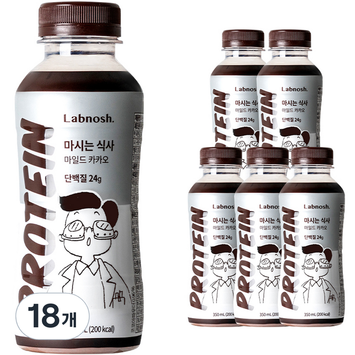 랩노쉬 마시는 식사 마일드 카카오, 350ml, 18개