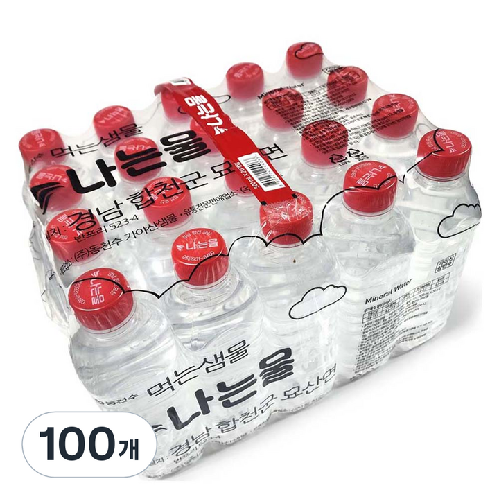 나는물 생수 무라벨, 100개, 500ml