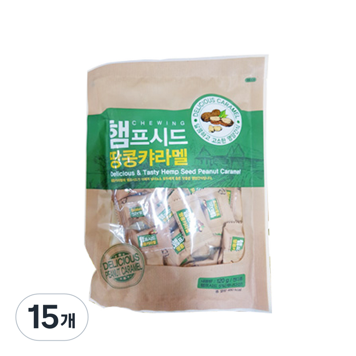 인신 햄프시드 땅콩캬라멜, 120g, 15개