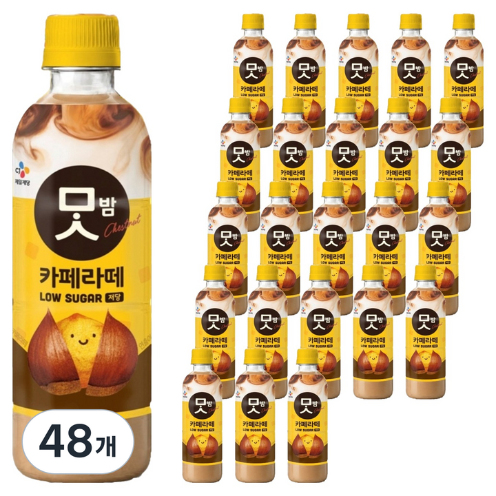 CJ맛밤 저당 카페라떼, 48개, 350ml