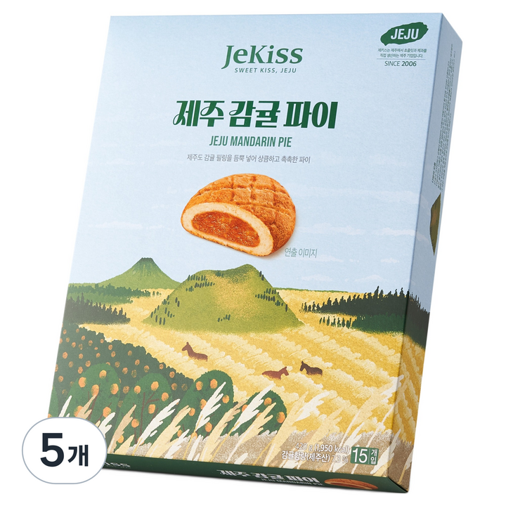 제키스 제주 감귤 파이, 420g, 5개