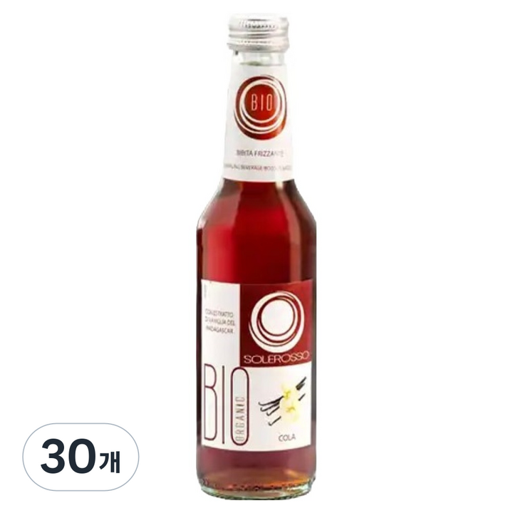 솔레로쏘 유기농 스파클링 콜라, 30개, 275ml