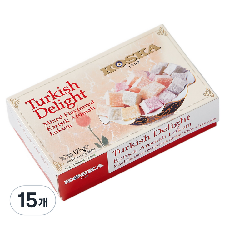 코스카 터키쉬 딜라이트 믹스 플레이버, 125g, 15개