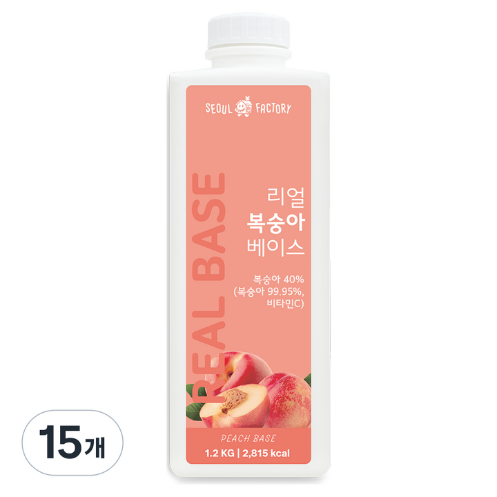 서울팩토리 리얼 복숭아 베이스, 1.2kg, 15개
