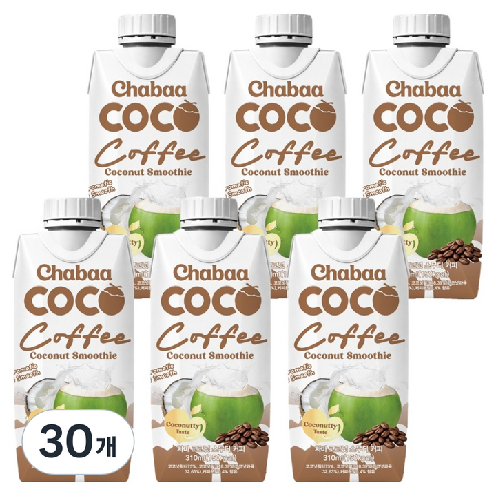 차바 코코넛 스무디 커피맛, 30개, 310ml