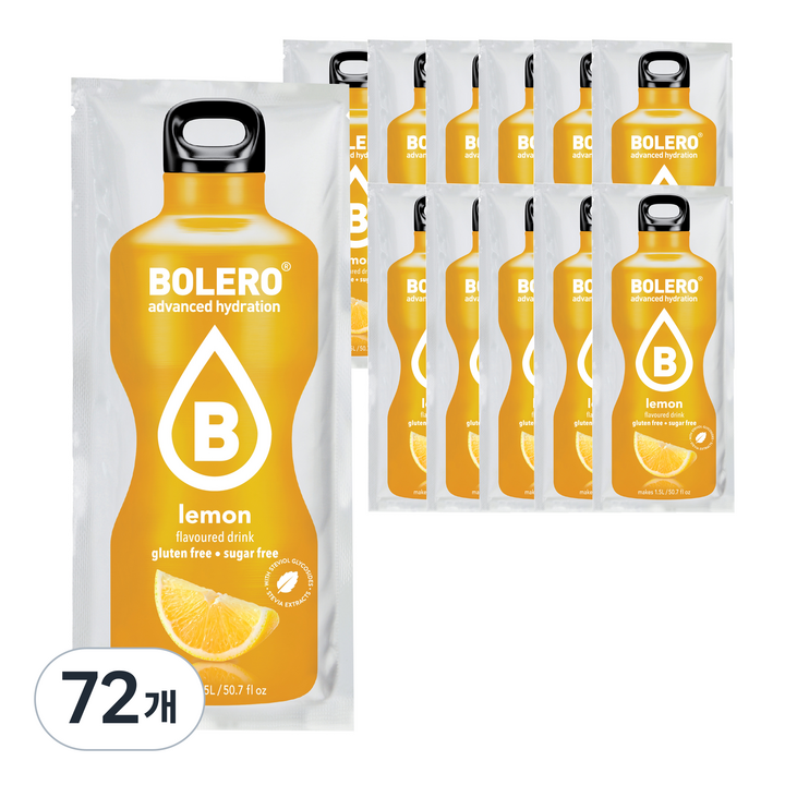 볼레로 2kcal 무설탕 과일워터 대용량 음료 레몬, 9g, 72개, 1개입