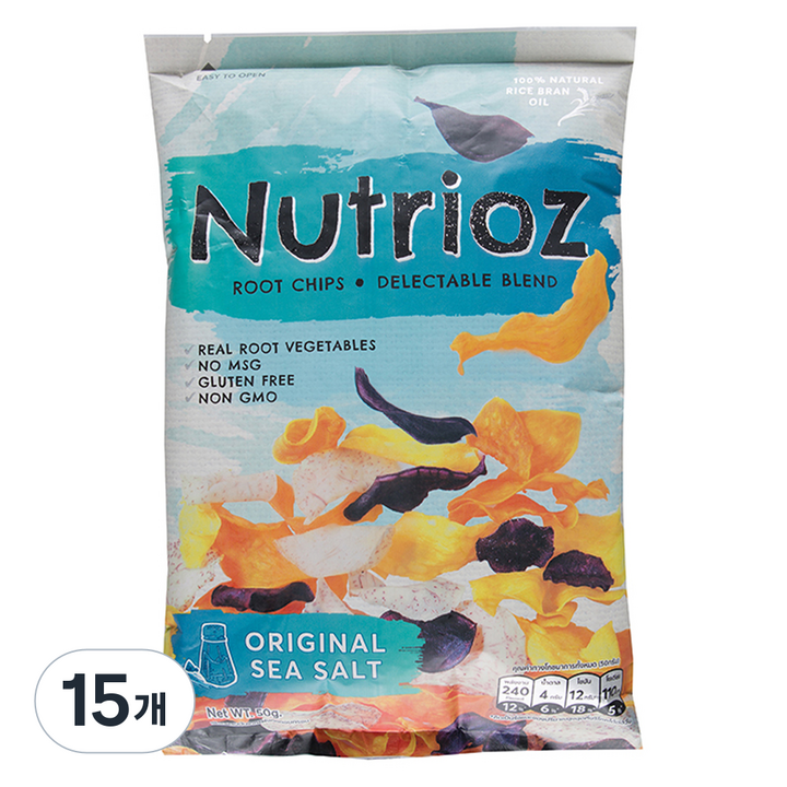 뉴트리오즈 루트칩 오리지널 씨쏠트, 50g, 15개