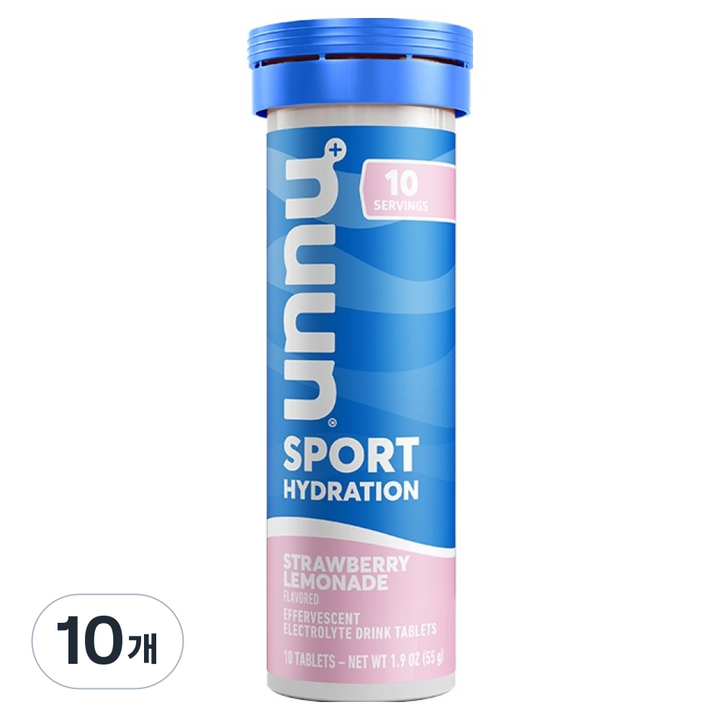 Nuun 스포츠 하이드레이션 딸기향레몬에이드, 52g, 10개
