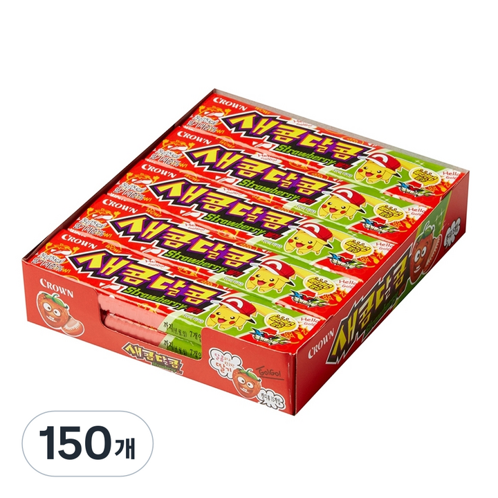 크라운 새콤달콤 딸기맛 츄잉캔디, 29g, 150개