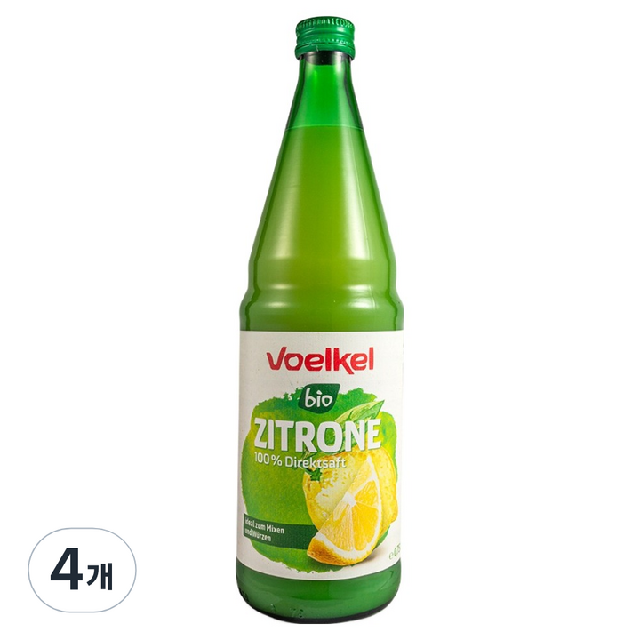 보엘켈 유기농 레몬주스, 4개, 750ml