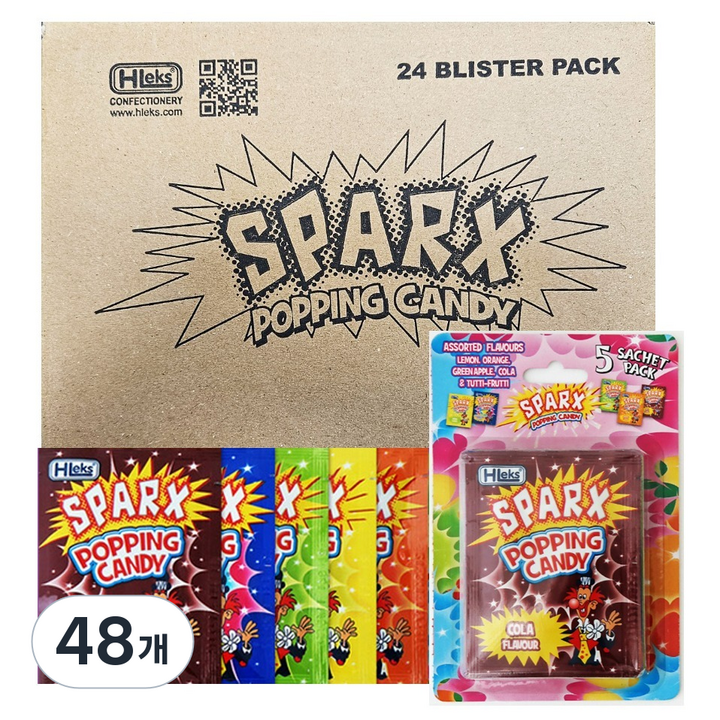 SPARX 팝핑캔디 5p, 20g, 48개