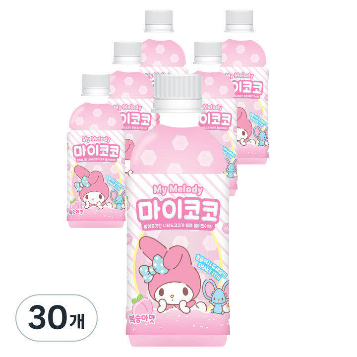 산리오 마이멜로디 마이코코 복숭아맛, 30개, 340ml