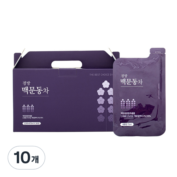 경방신약 맥문동차, 75ml, 300개