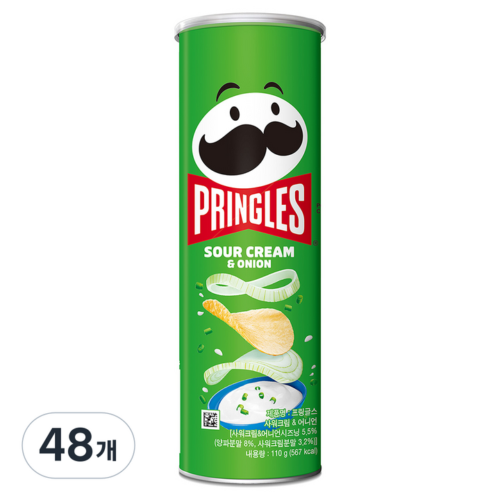 프링글스 사워크림 앤 어니언, 110g, 48개