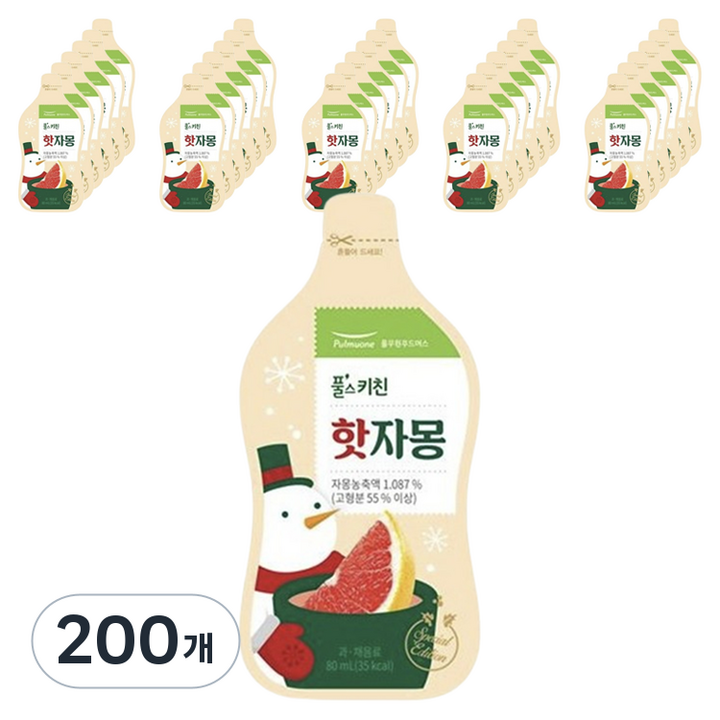 풀무원 풀스키친 핫자몽주스, 80ml, 200개