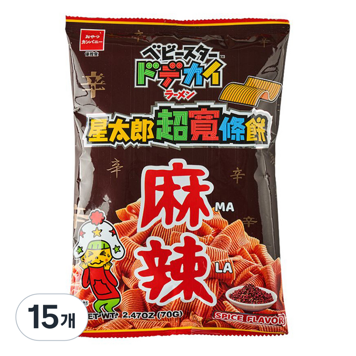 베이비스타 도데카이 라면과자 마라향, 70g, 15개