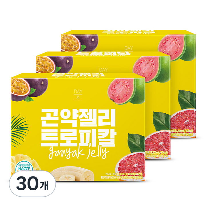 참앤들황토농원 데이앤 트로피칼 곤약젤리 10p, 30개, 1.3L