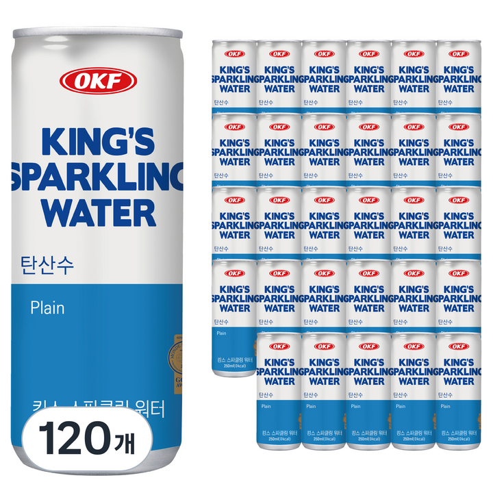 오케이에프 킹스 스파클링 워터, 120개, 250ml