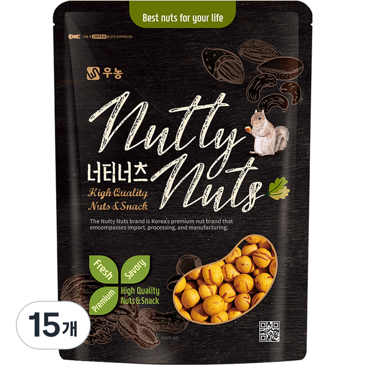 우농 꼬마 오징어땅콩, 500g, 15개
