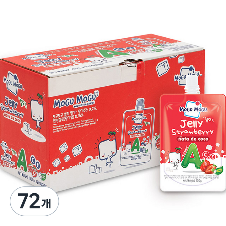 모구모구 워터젤리 딸기맛, 150g, 72개