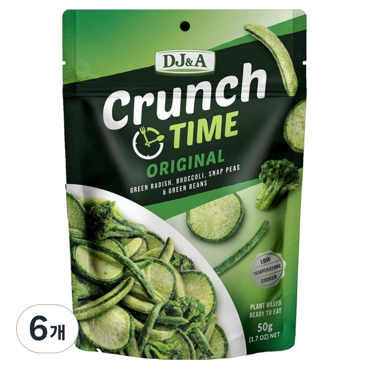 디제이앤에이 크런치 타임 오리지널 스낵, 50g, 6개