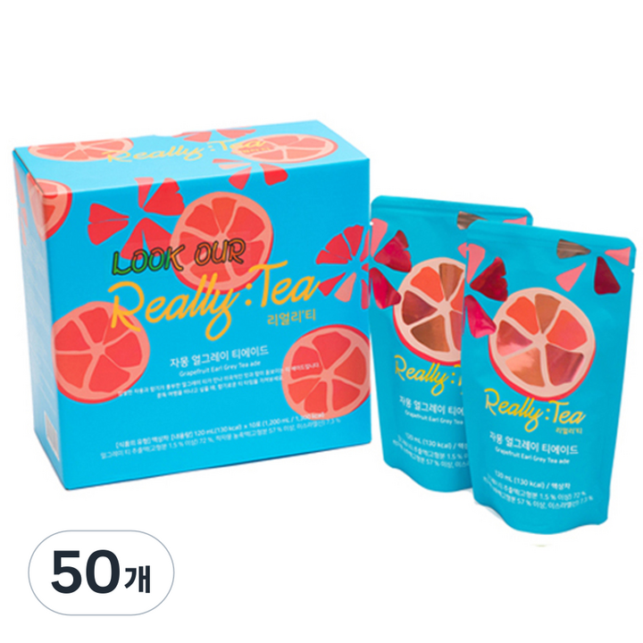 룩 아워 리얼리티 자몽 얼그레이 티에이드, 120ml, 50개