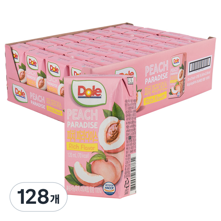 돌 피치 파라다이스 주스, 120ml, 128개