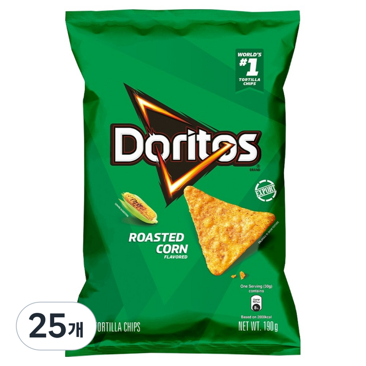 도리토스 로스티드 콘맛 또띨라 칩, 25개, 190g