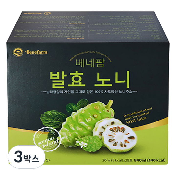 베네팜 발효 노니 주스, 840ml, 3박스