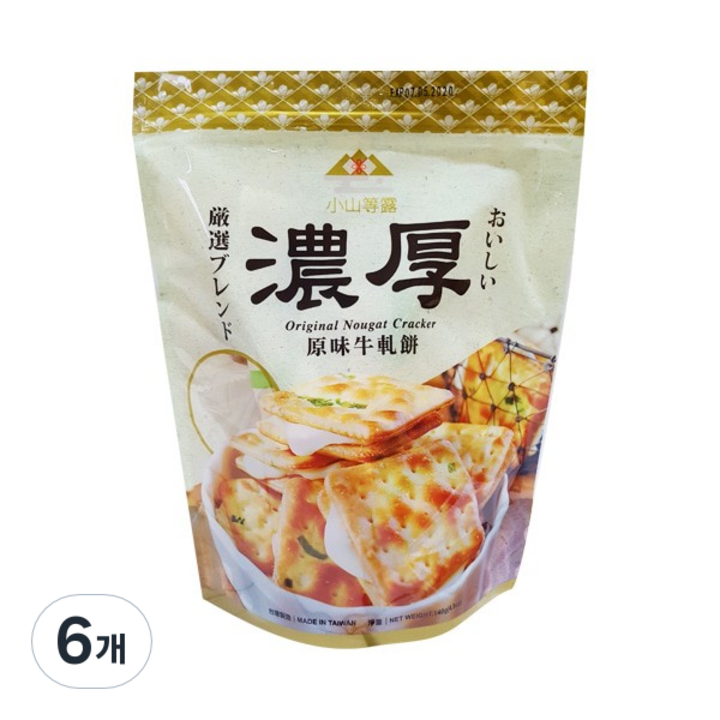 밤부하우스 오리지널 누가크래커, 140g, 6개