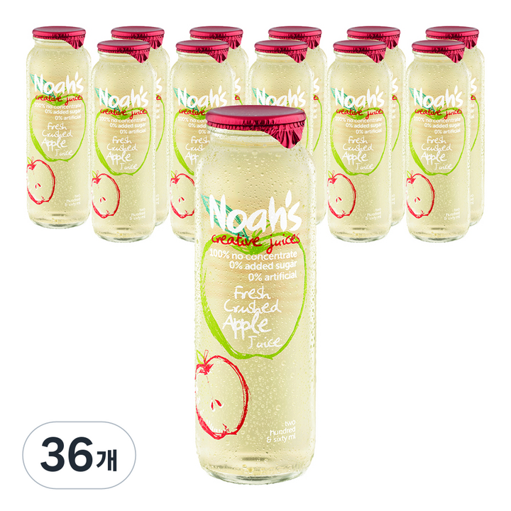 노아주스 후레쉬 크러쉬드 애플 주스, 260ml, 36개