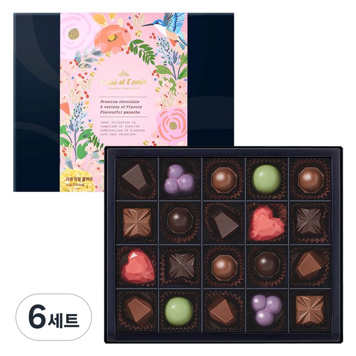 라미엣라미 가셈 쥬얼 콜렉션 초콜릿 세트, 6세트, 200g
