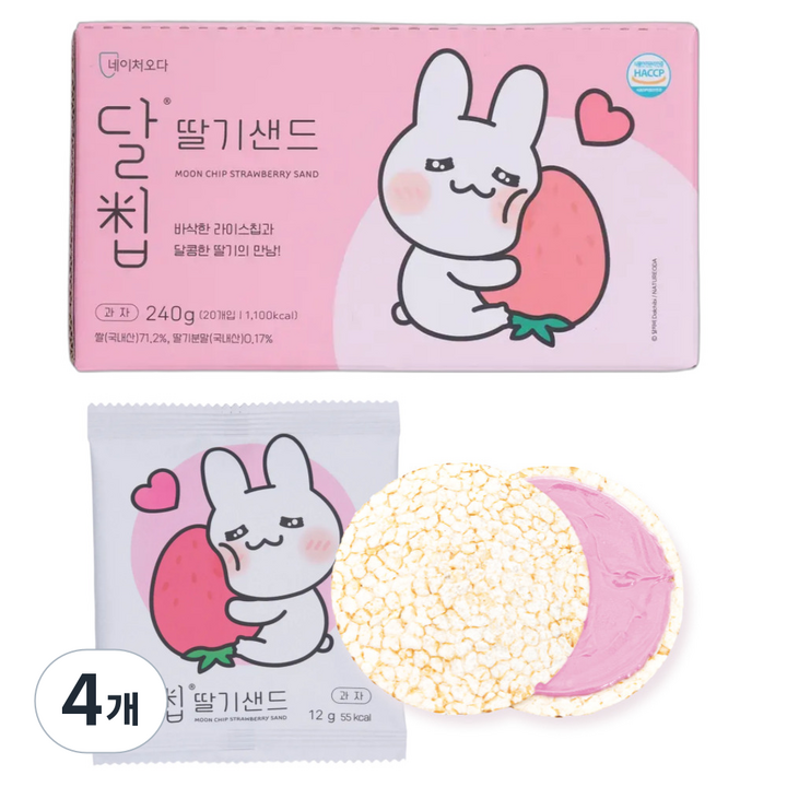 달칩 딸기샌드 20p, 240g, 4개