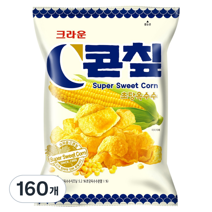 콘칲 초당옥수수 과자, 70g, 160개