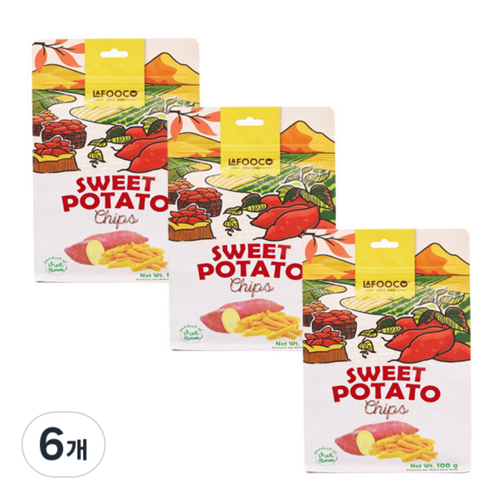 라푸코 고구마칩, 100g, 6개
