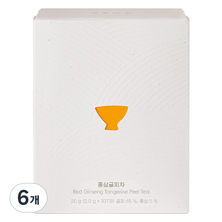 쌍계명차 일상다완 홍삼귤피차, 2g, 10개입, 6개