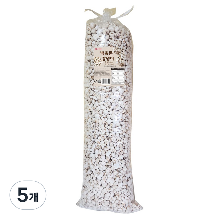스위트영 백옥콘 강냉이, 1.4kg, 5개